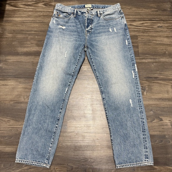 Todd Snyder Selvedge Straight Fit Distressed Blue Jeans Denim Men’s 34 X 20 - Picture 1 of 7